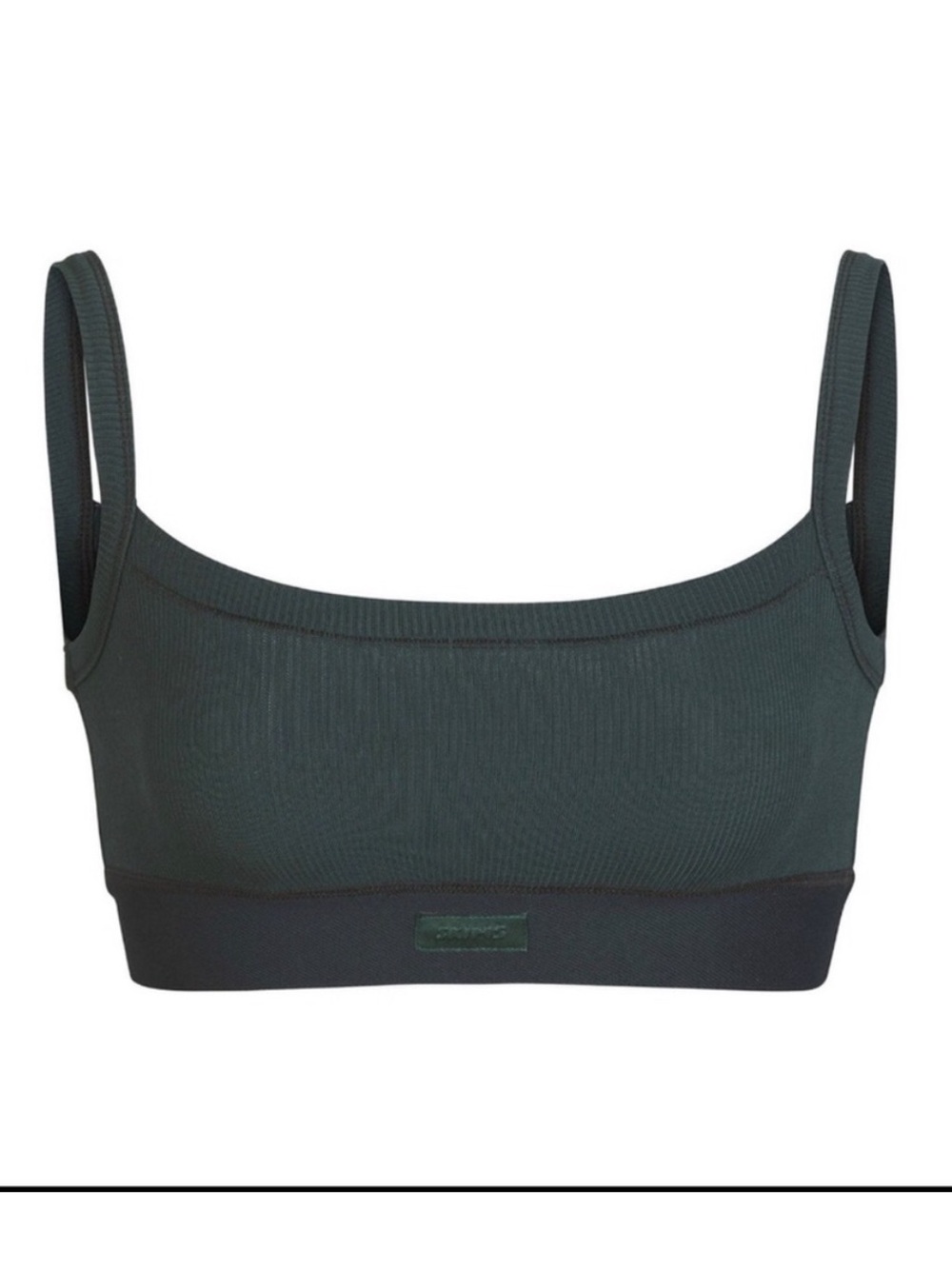 NWT SKIMS Soft Lounge Bralette Ribbed Cypress Green XS